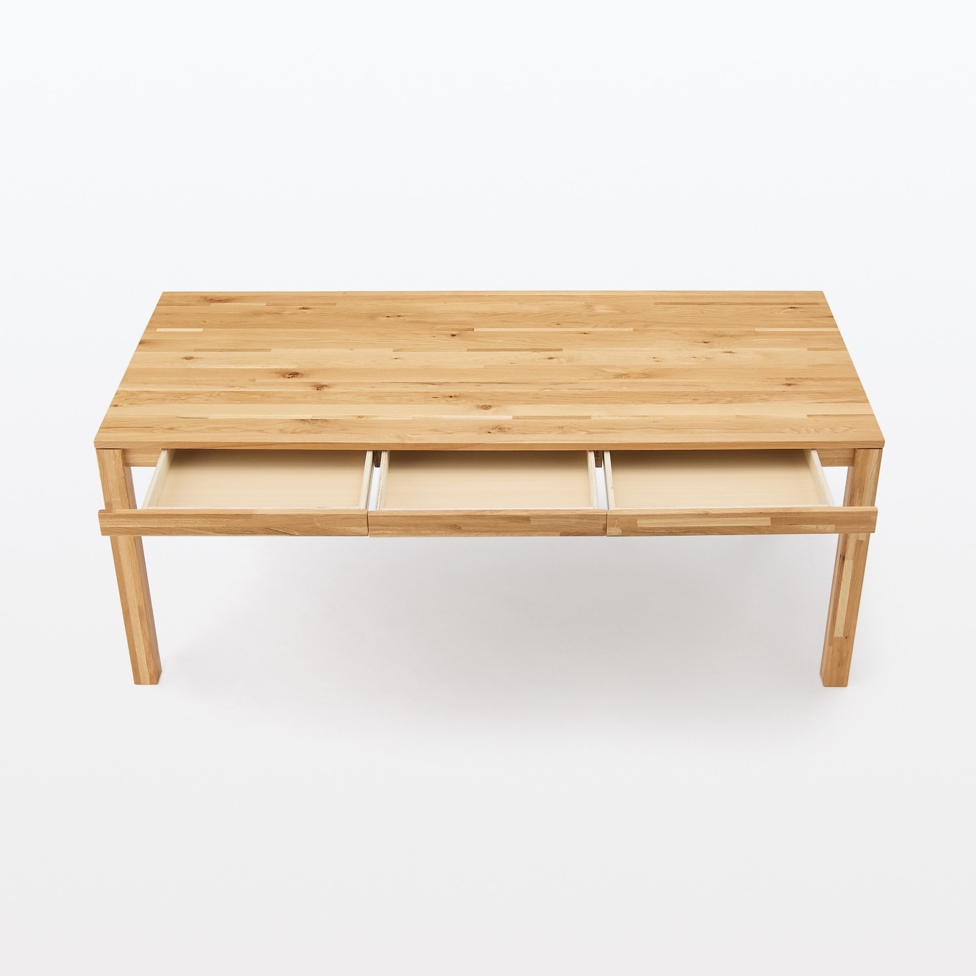 木製テーブル　引出付　節あり　幅１８０ｃｍ　