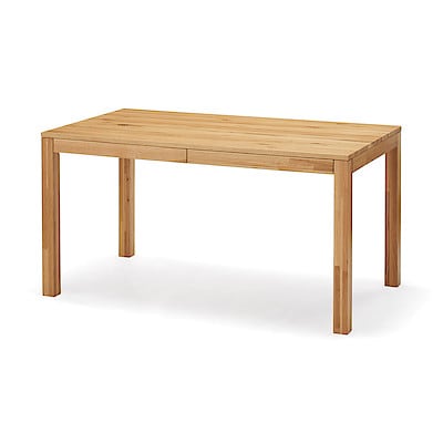 木製テーブル・引出付・幅１４０ｃｍ・節あり