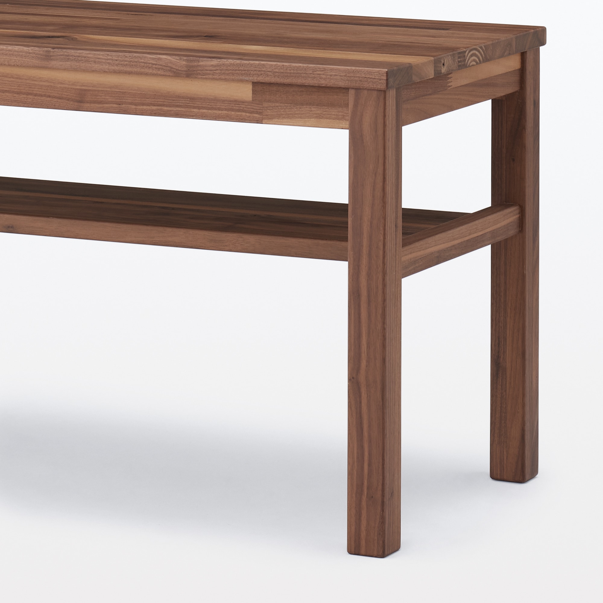 木製ベンチ　板座　節あり