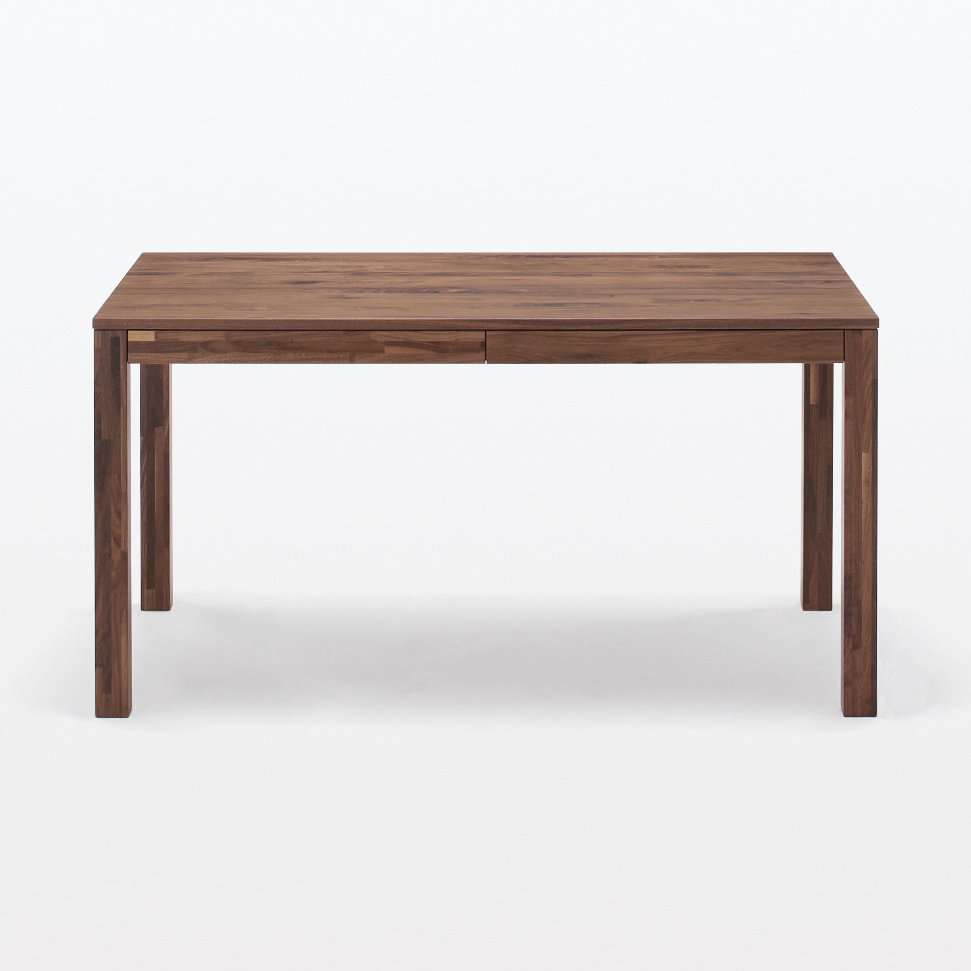 木製テーブル　引出付　節あり　幅１４０ｃｍ