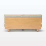 ゆったり座れるアームレスソファ　２シーター　ポリエステル平織