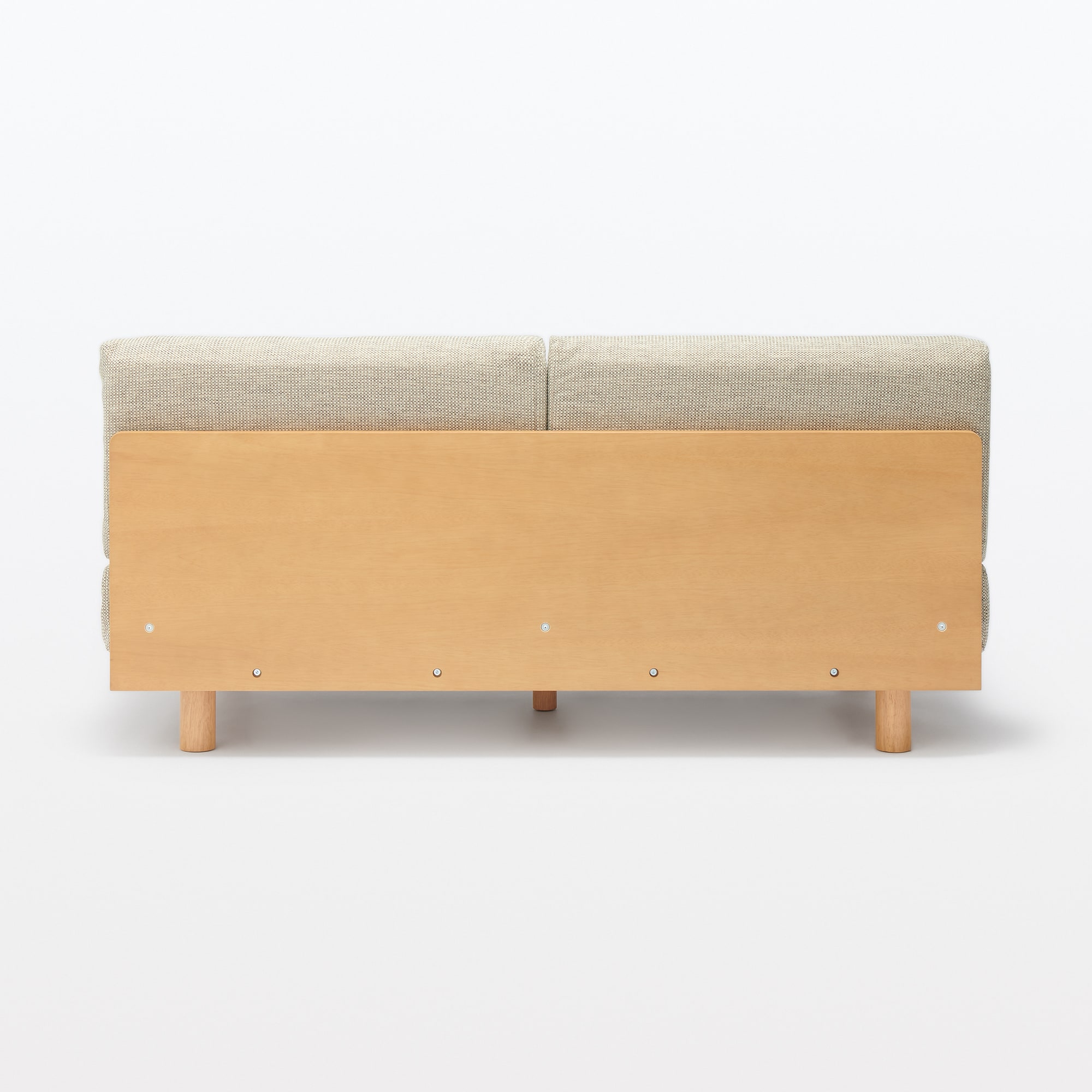 ゆったり座れるアームレスソファ　２シーター　ポリエステル平織