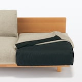 ゆったり座れるアームレスソファ　２シーター　ポリエステル平織