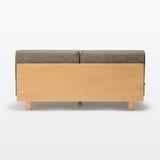 ゆったり座れるアームレスソファ　２シーター　ポリエステル平織