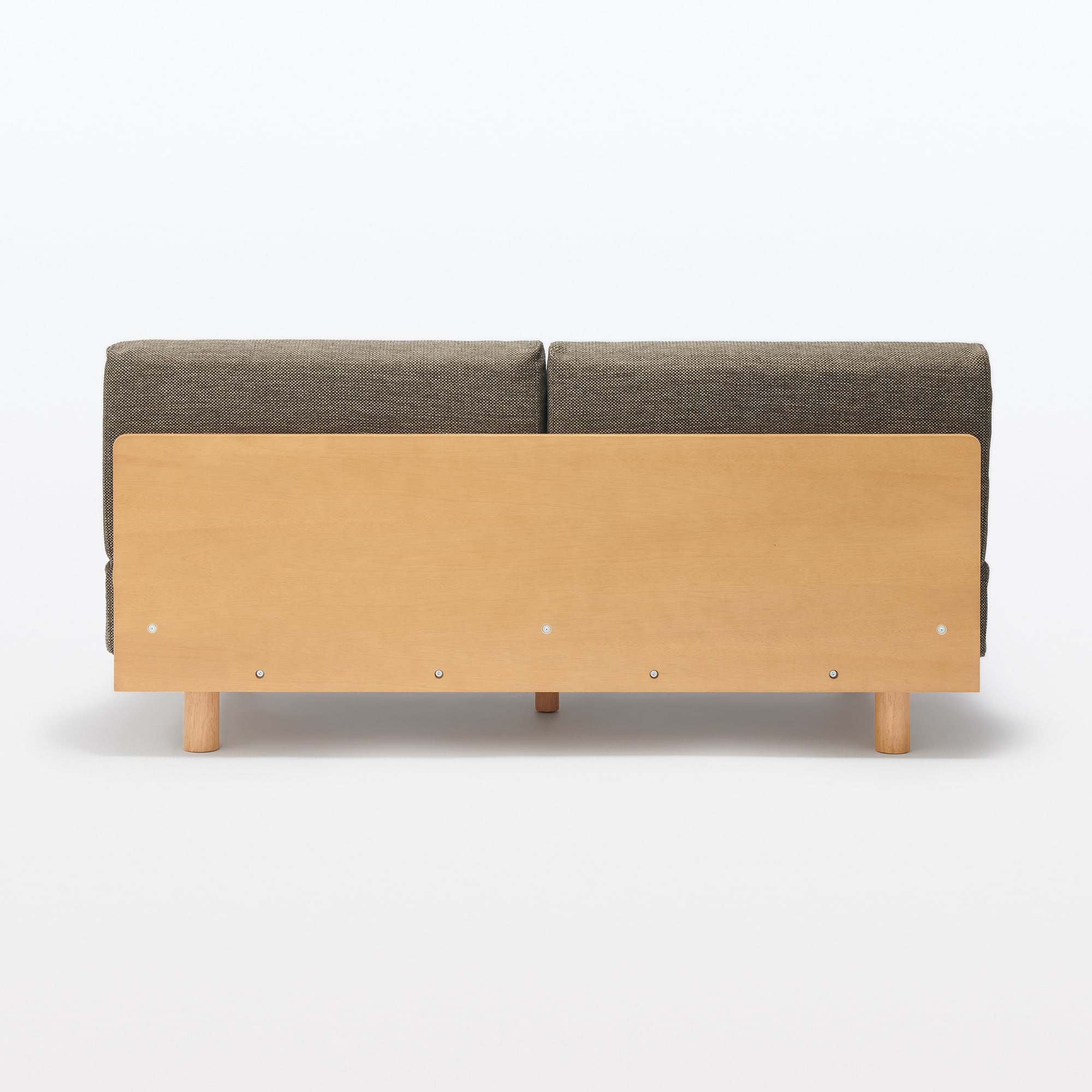 ゆったり座れるアームレスソファ　２シーター　ポリエステル平織