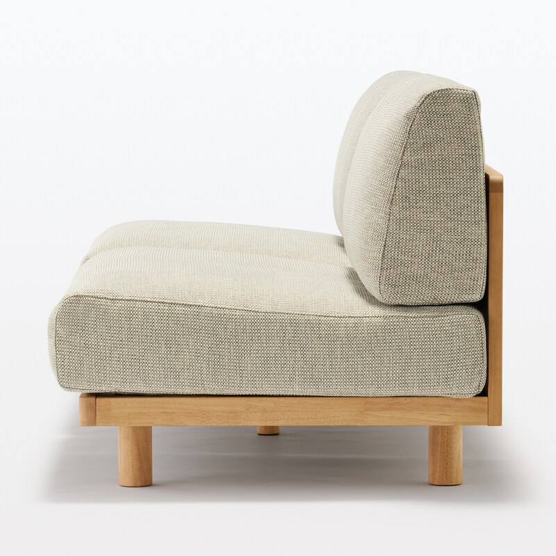 ゆったり座れるアームレスソファ 3シーター ポリエステル平織 | 無印良品 