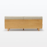 ゆったり座れるアームレスソファ　３シーター　ポリエステル平織