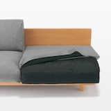 ゆったり座れるアームレスソファ　３シーター　ポリエステル平織