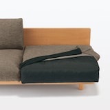 ゆったり座れるアームレスソファ　３シーター　ポリエステル平織