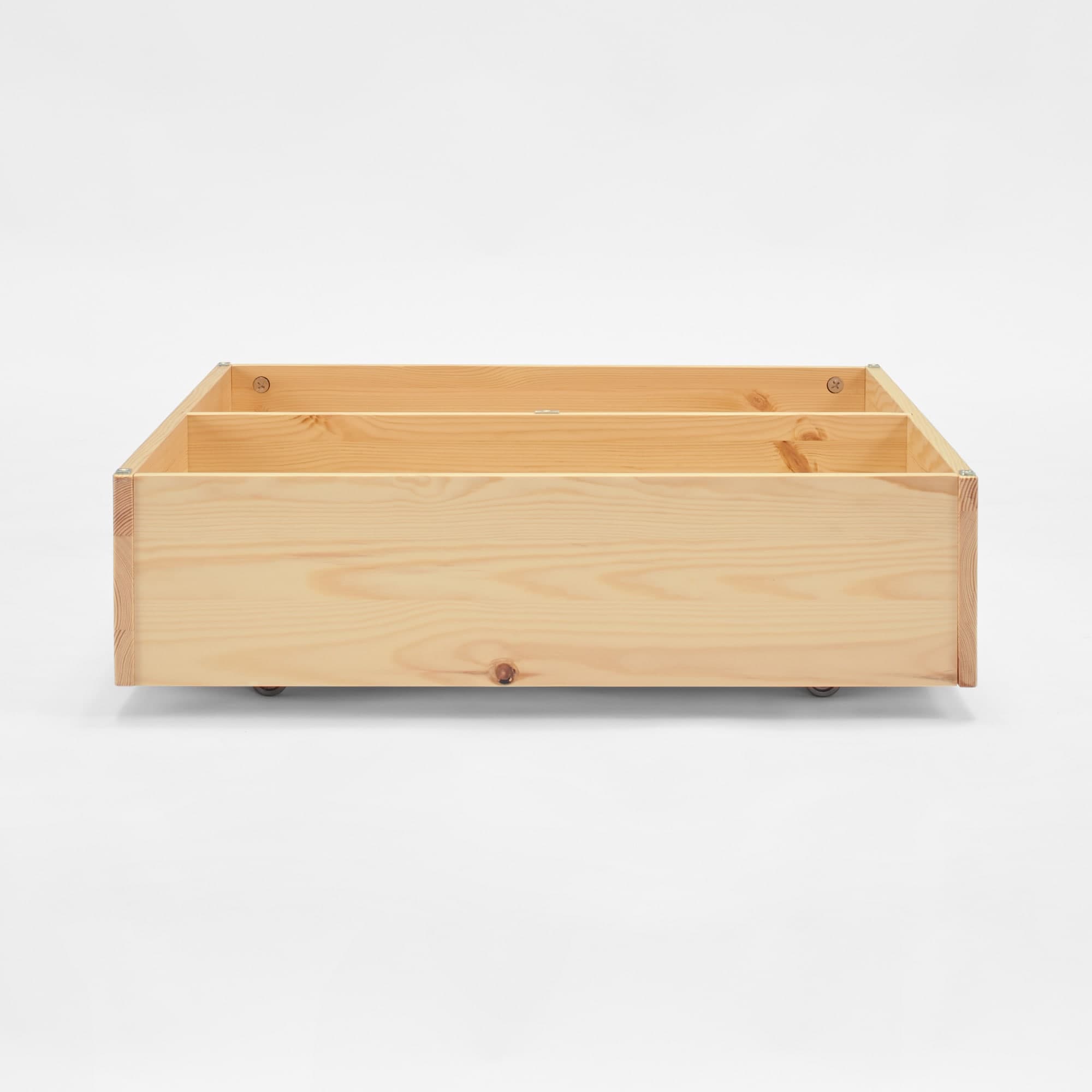 木製ベッド用下収納ボックス仕切り付き　２個セット