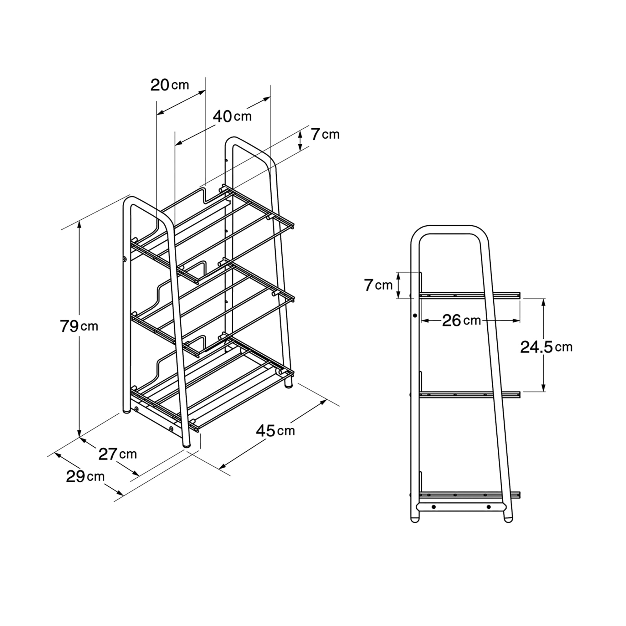 スチールパイプ収納ラック