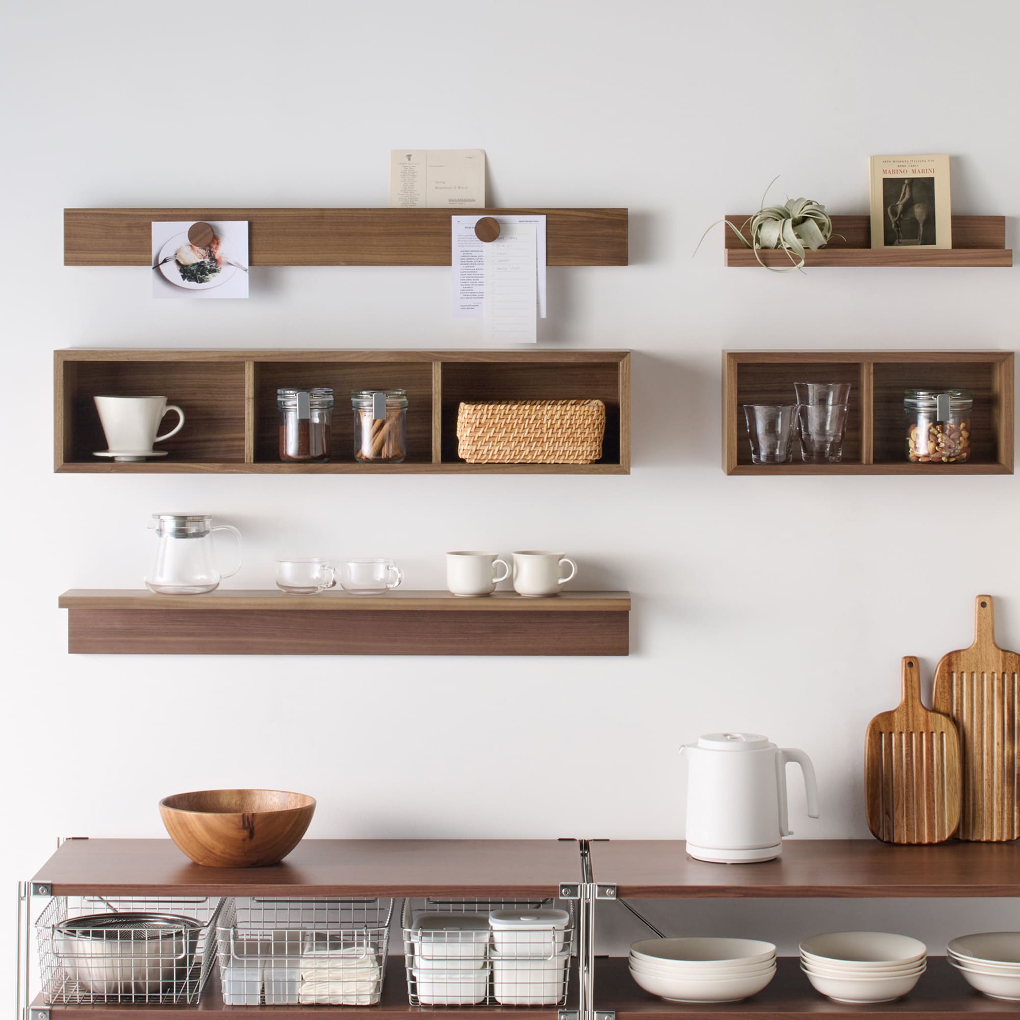 無印　壁につけられる家具 壁に付けられる家具長押マグネット付き | 無印良品