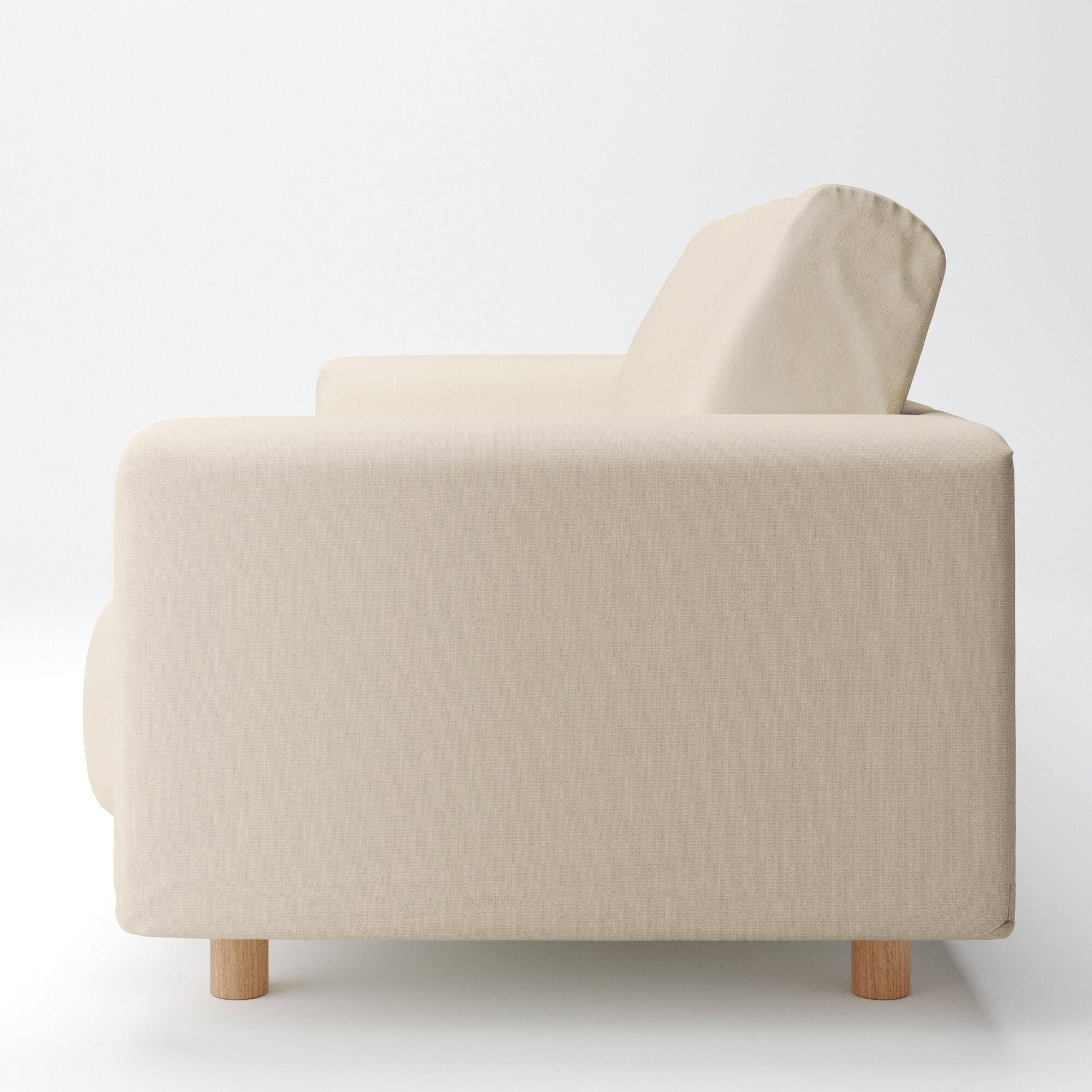 ウレタンポケットコイルソファ 3S カバー 脚セット 綿麻バスケット織