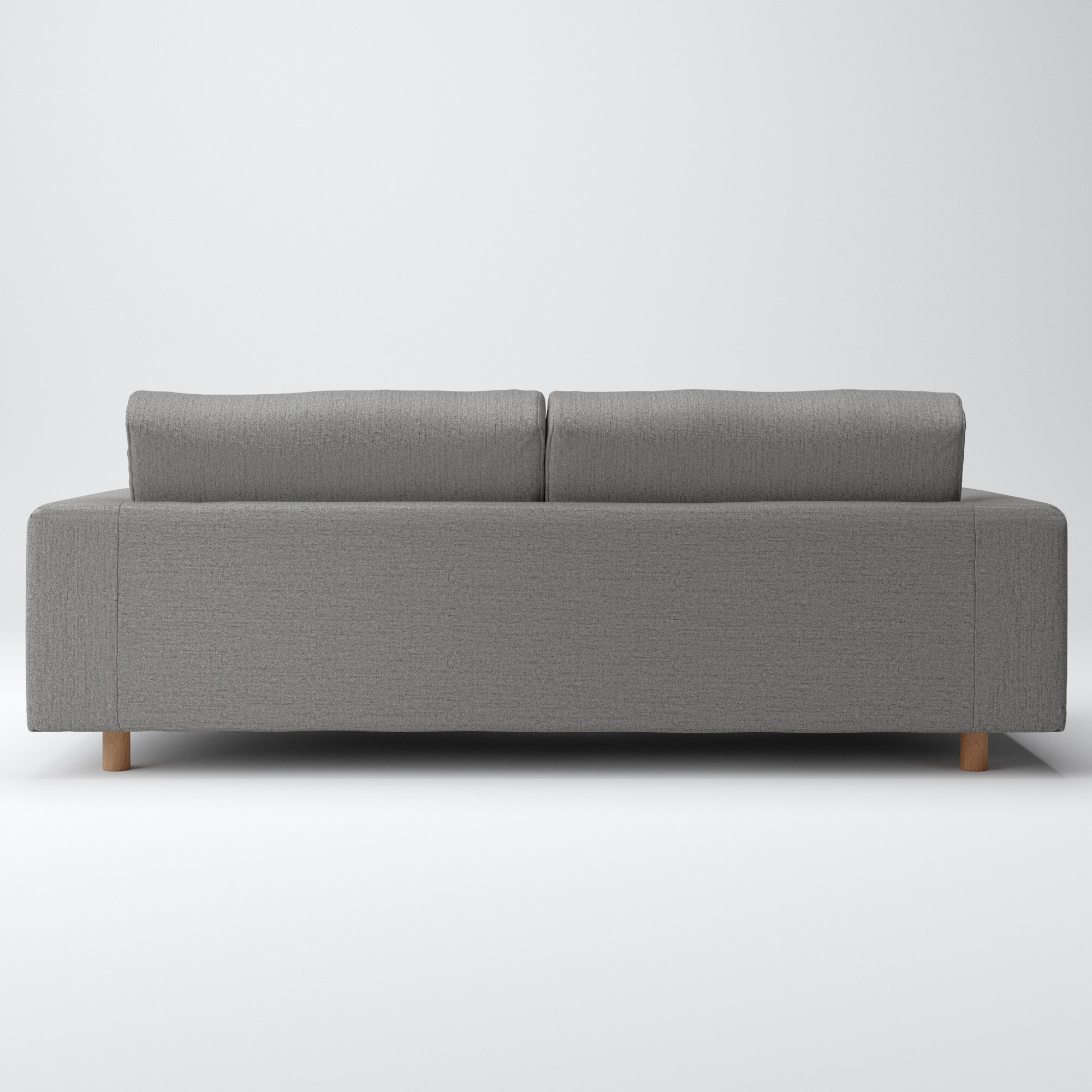 MUJIウレタンポケットコイルソファ 3S 脚セット洗いざらしの綿帆布 ブラウン 洗いざらしの綿帆布ソファ本体・3シーター・ウレタンポケット