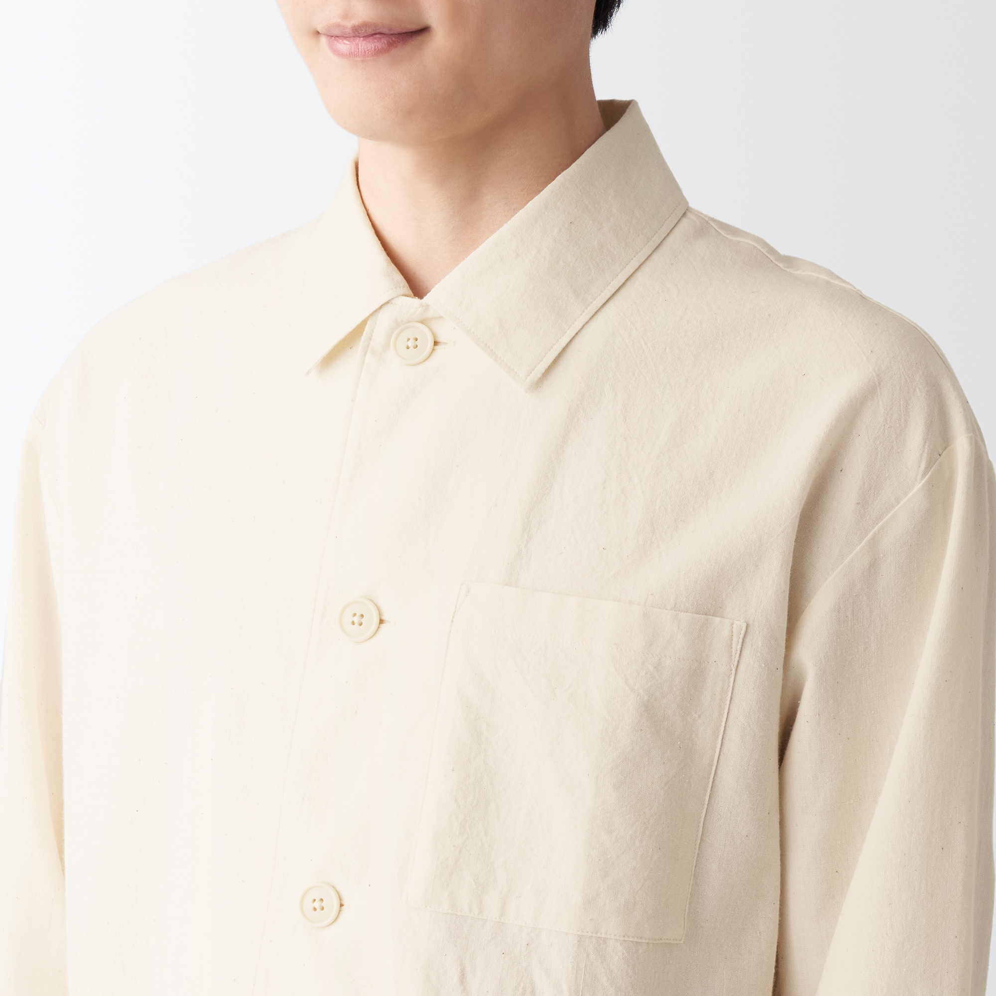Khadi and Co. インド綿 シャツジャケット 手織り テキスタイル