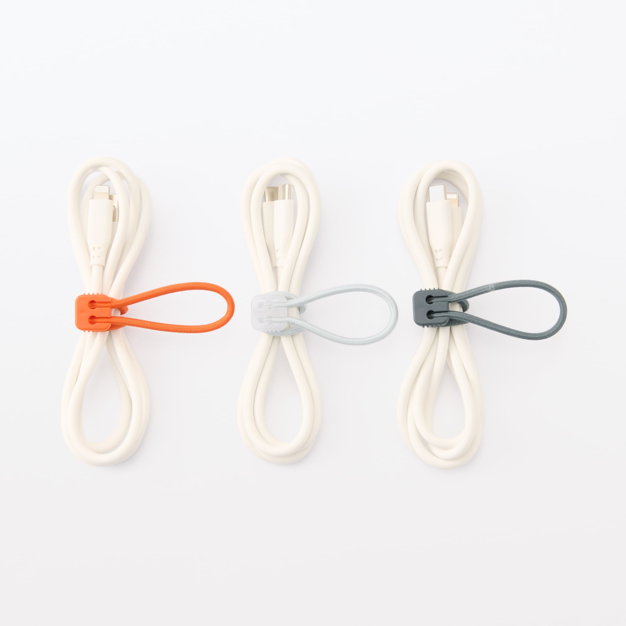 無印 MUJI ユニセックス 銀無垢 SV925 & 銀エクスパンションバンド ロック付き結束ゴムバンド 3色セット | 無印良品