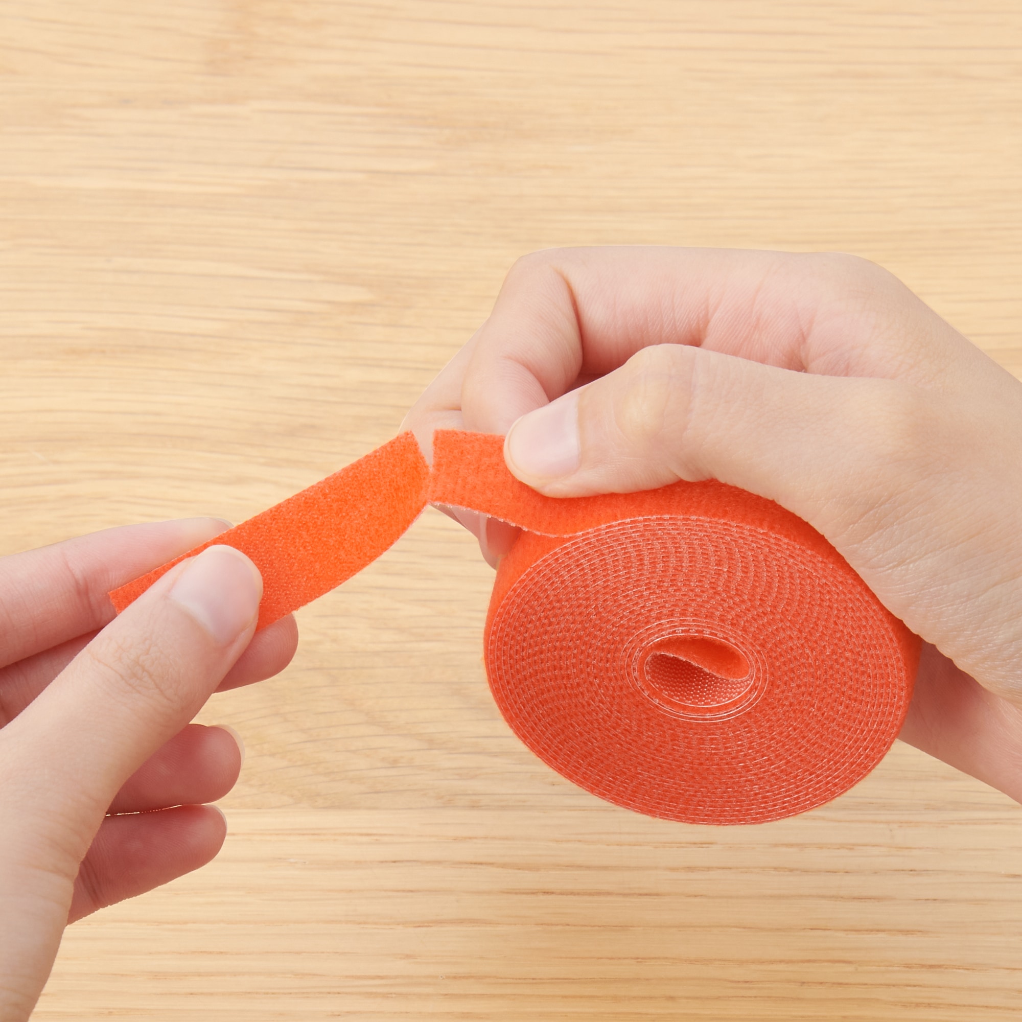ミシン目入り結束テープ　オレンジ
