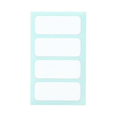 布にも貼れるラベルシール・ノンアイロンタイプ・１片／５０×２０ｍｍ　白・４片×２シート