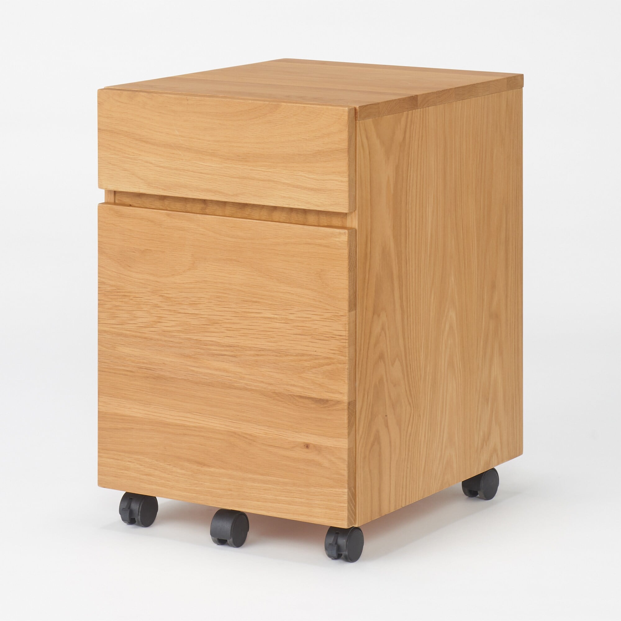 木製デスク　キャビネット　上置きセット