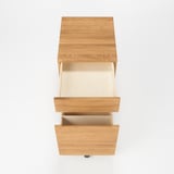 木製デスク　キャビネット　上置きセット