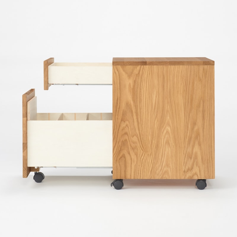 木製デスク キャビネット 上置きセット | 無印良品 