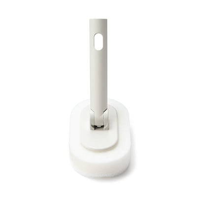 ヘッドが付け替えられる　バス用スポンジ　約幅８．５×奥行１５×高さ１７．５ｃｍ