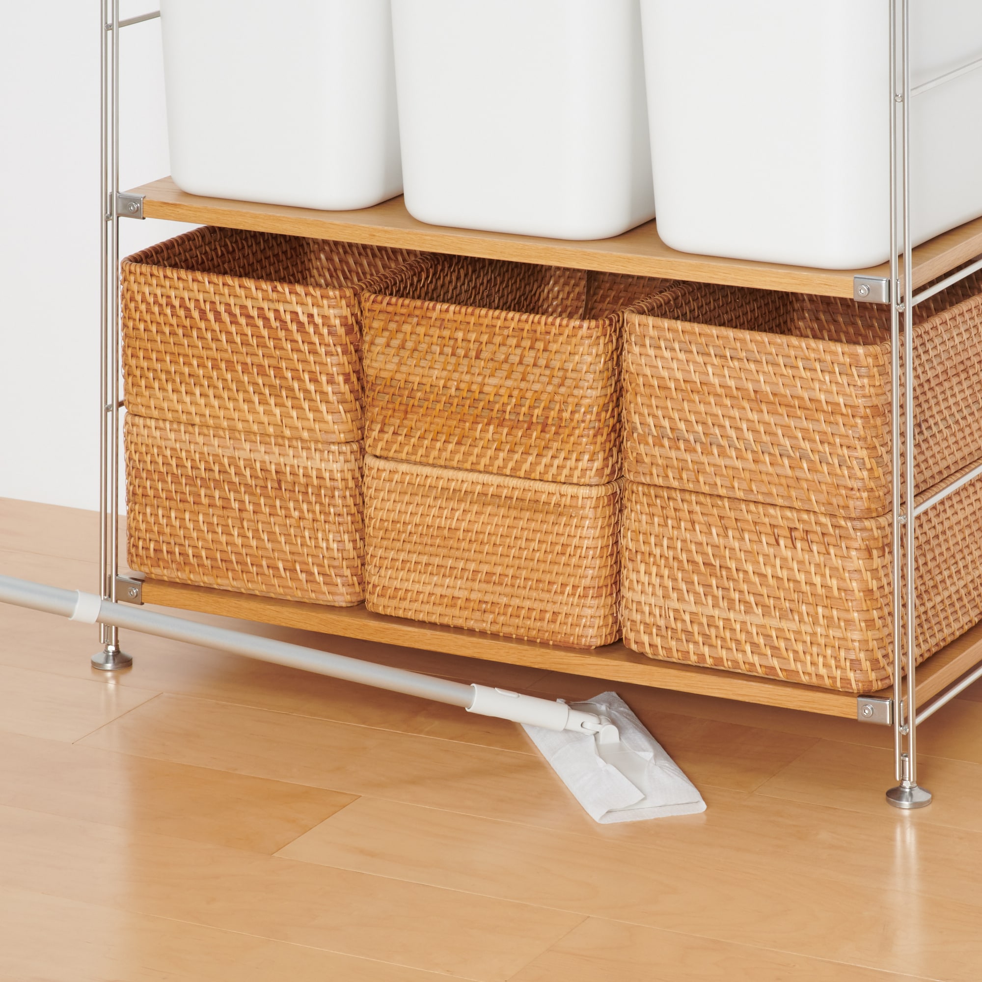 ヘッドが付け替えられる　フローリングワイパー