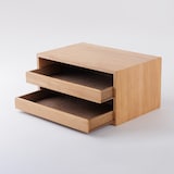 木製トレー収納２段引出し