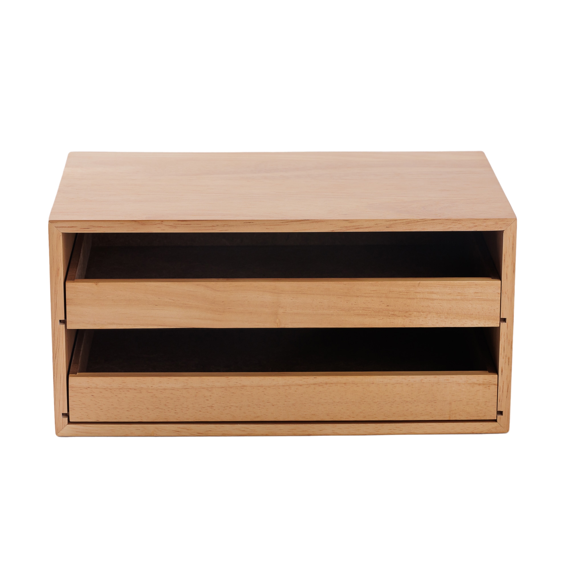 木製トレー収納２段引出し