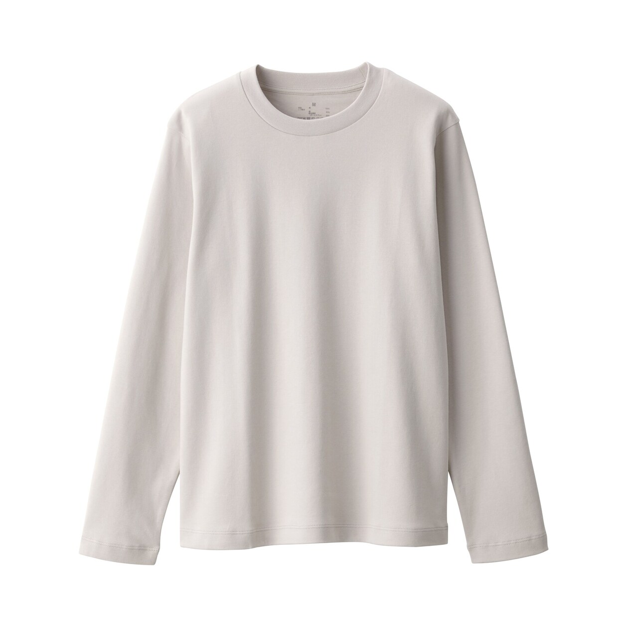 スムース編みクルーネック長袖Ｔシャツ