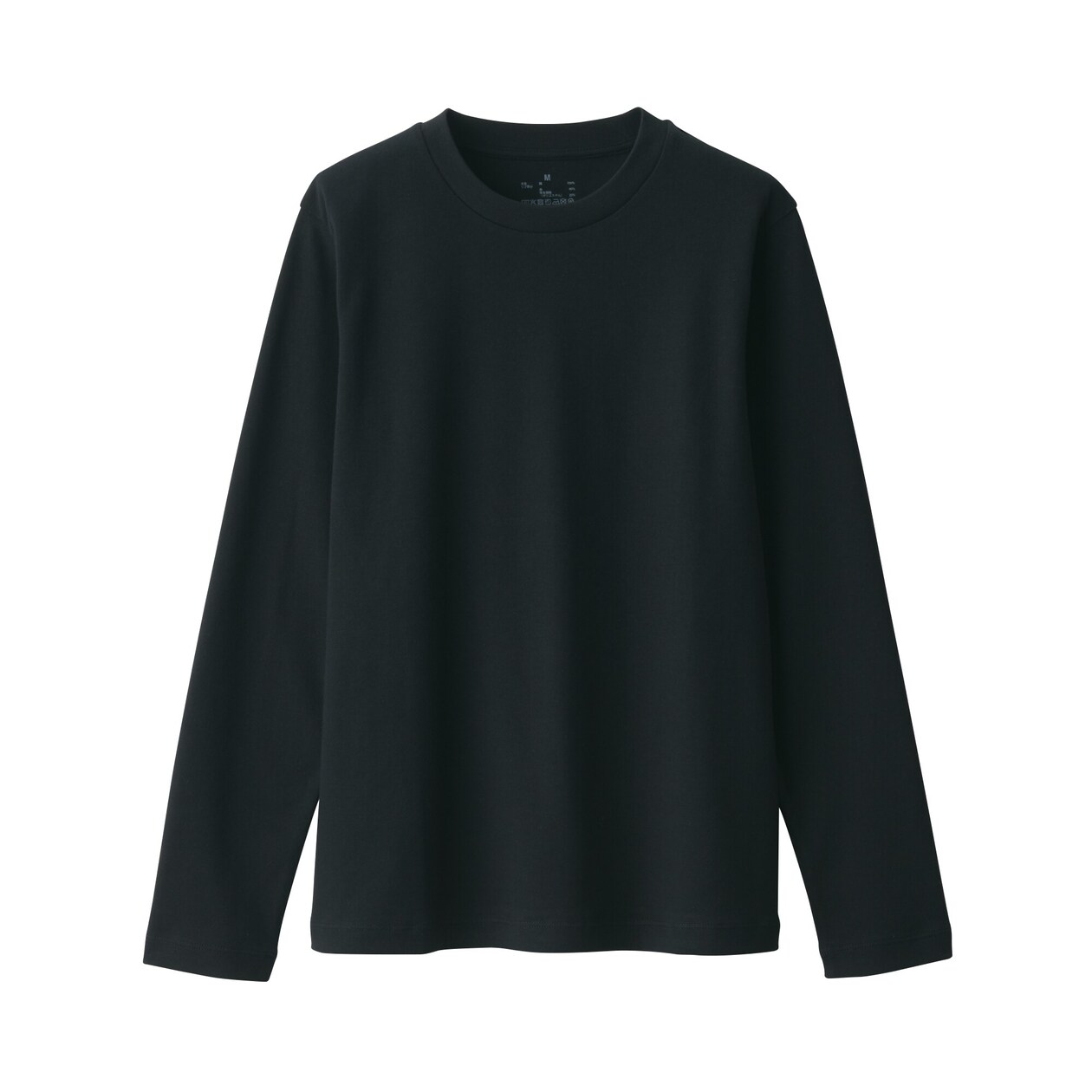 スムース編みクルーネック長袖Ｔシャツ