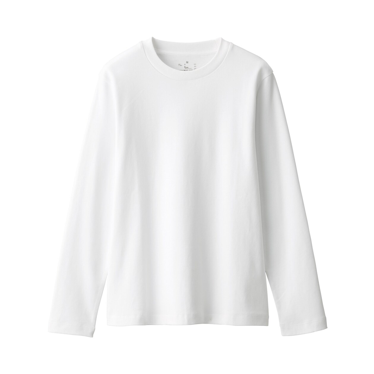 スムース編みクルーネック長袖Ｔシャツ