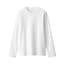 スムース編みクルーネック長袖Ｔシャツ