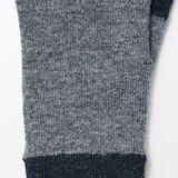 ウール混　裏起毛　　タッチパネル手袋　（配色）