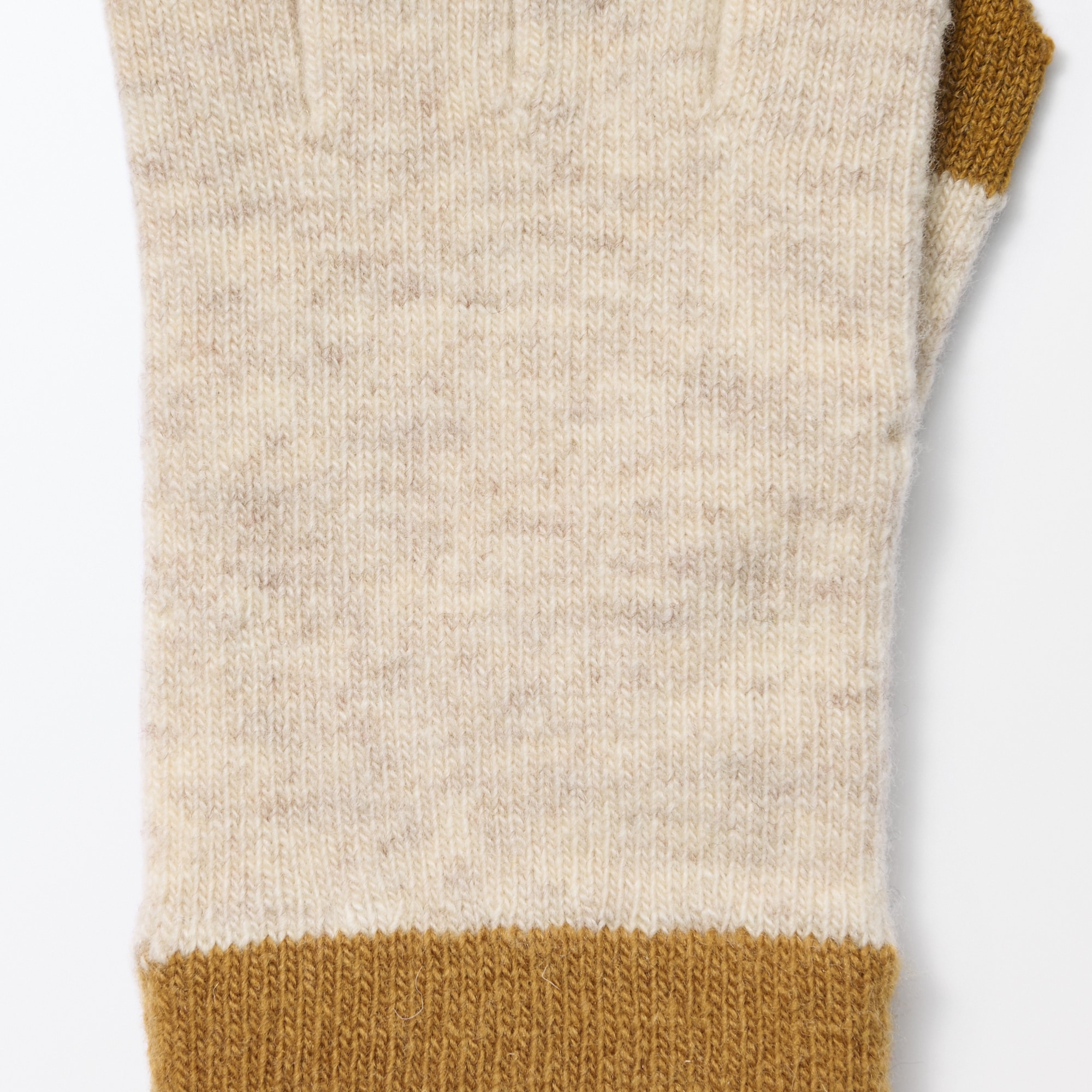 ウール混　裏起毛　　タッチパネル手袋　（配色）