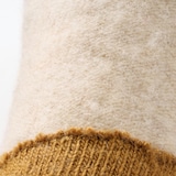 ウール混　裏起毛　　タッチパネル手袋　（配色）