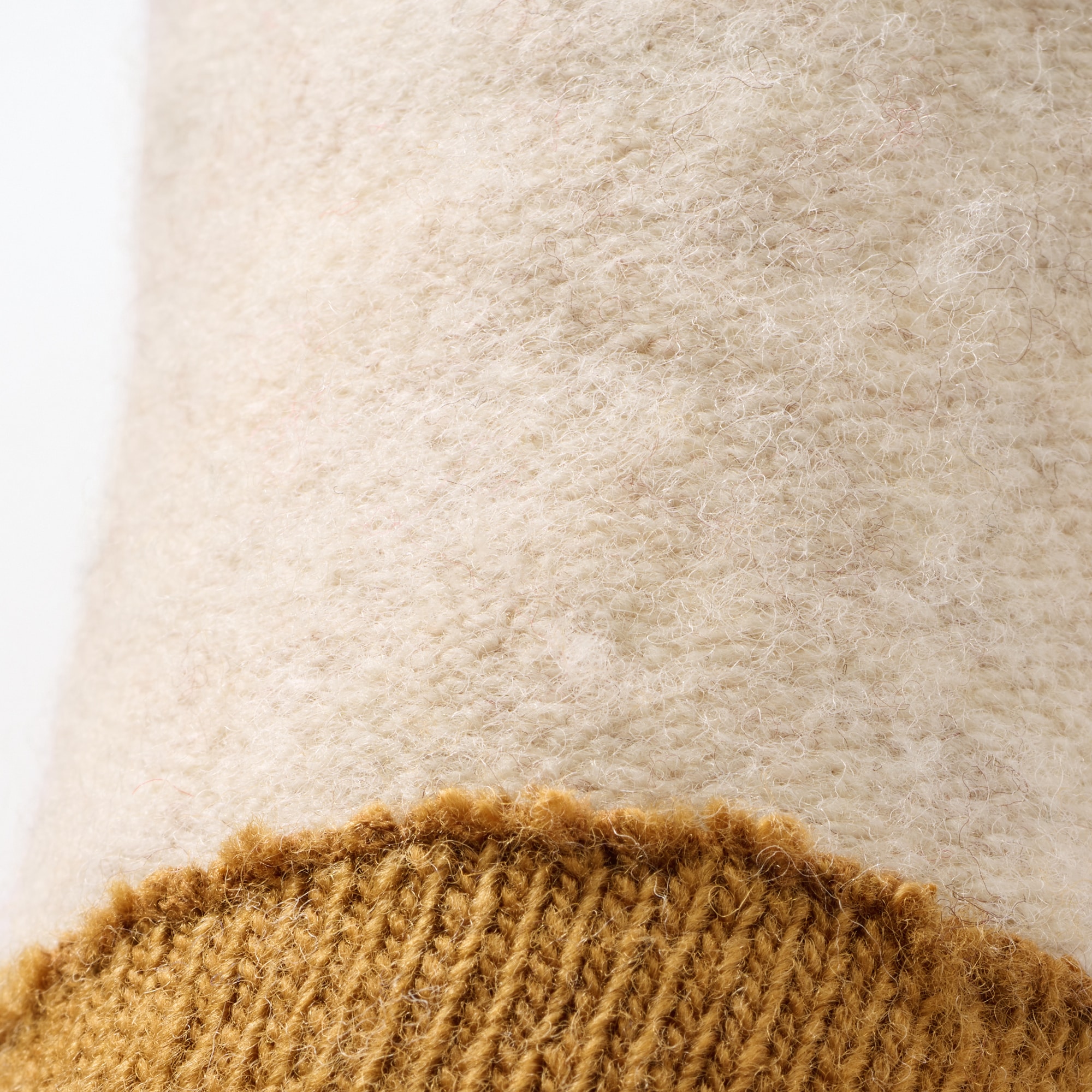 ウール混　裏起毛　　タッチパネル手袋　（配色）