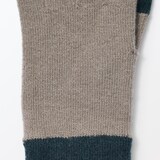 ウール混　裏起毛　　タッチパネル手袋　（配色）