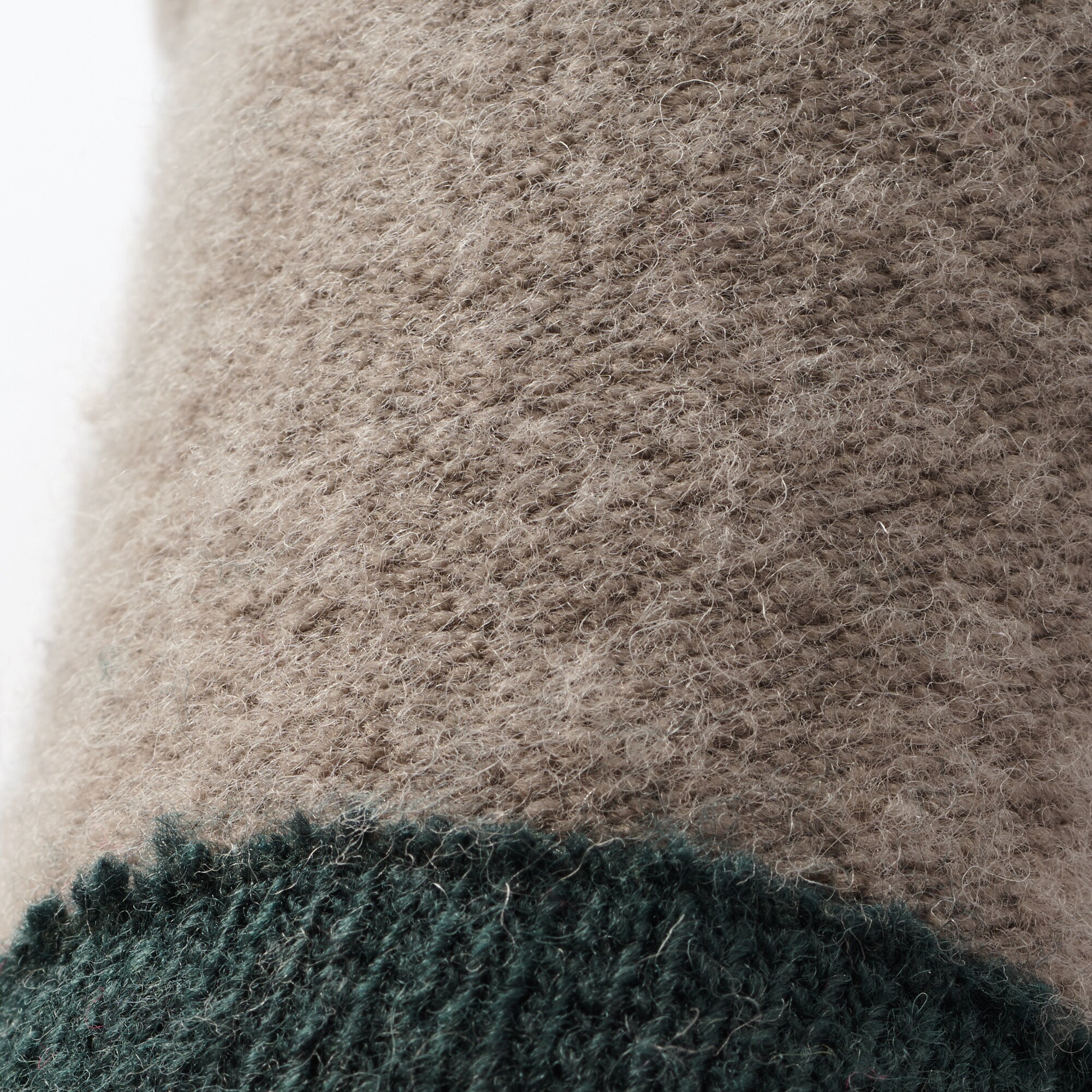 ウール混　裏起毛　　タッチパネル手袋　（配色）