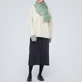 再生ポリエステル　ボア　ポケッタブル　マフラー　