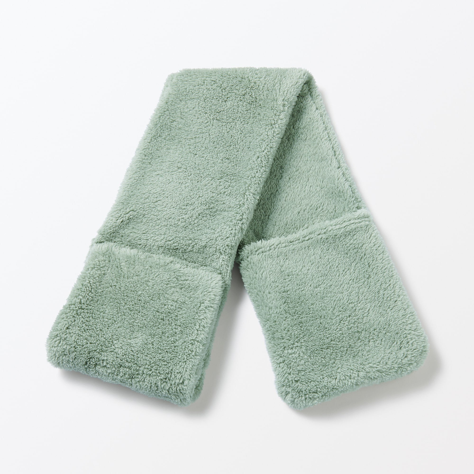 再生ポリエステル　ボア　ポケッタブル　マフラー　