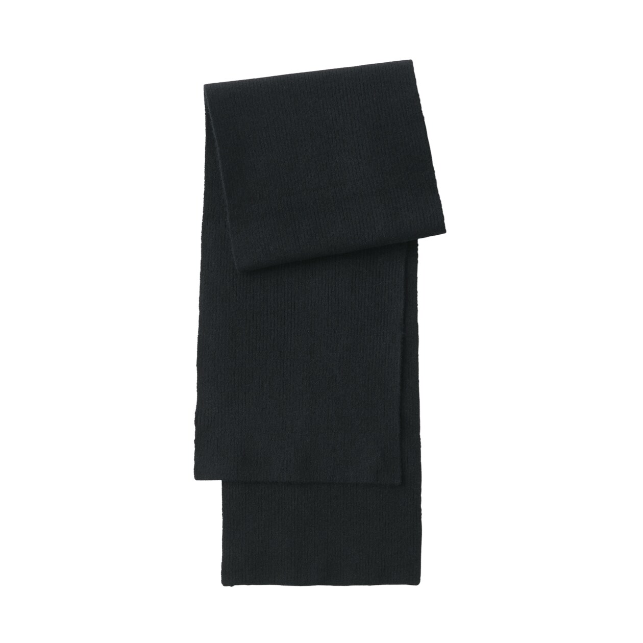 再生ポリエステル混　リブ編み　マフラー　