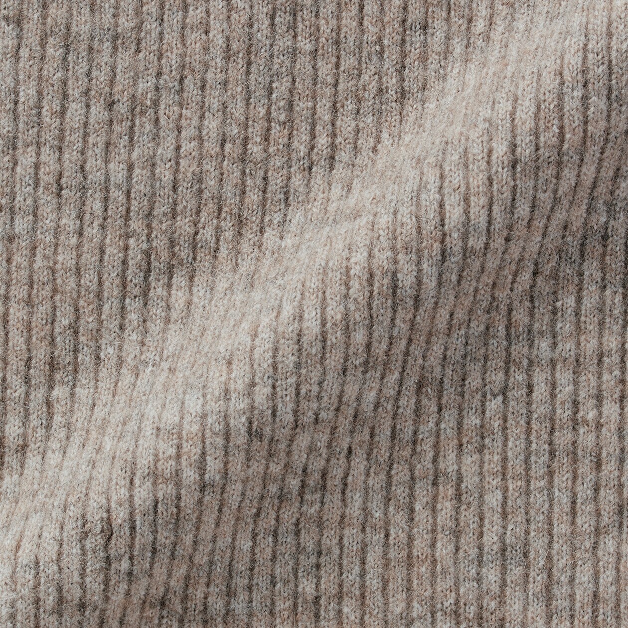 再生ポリエステル混　リブ編み　マフラー　