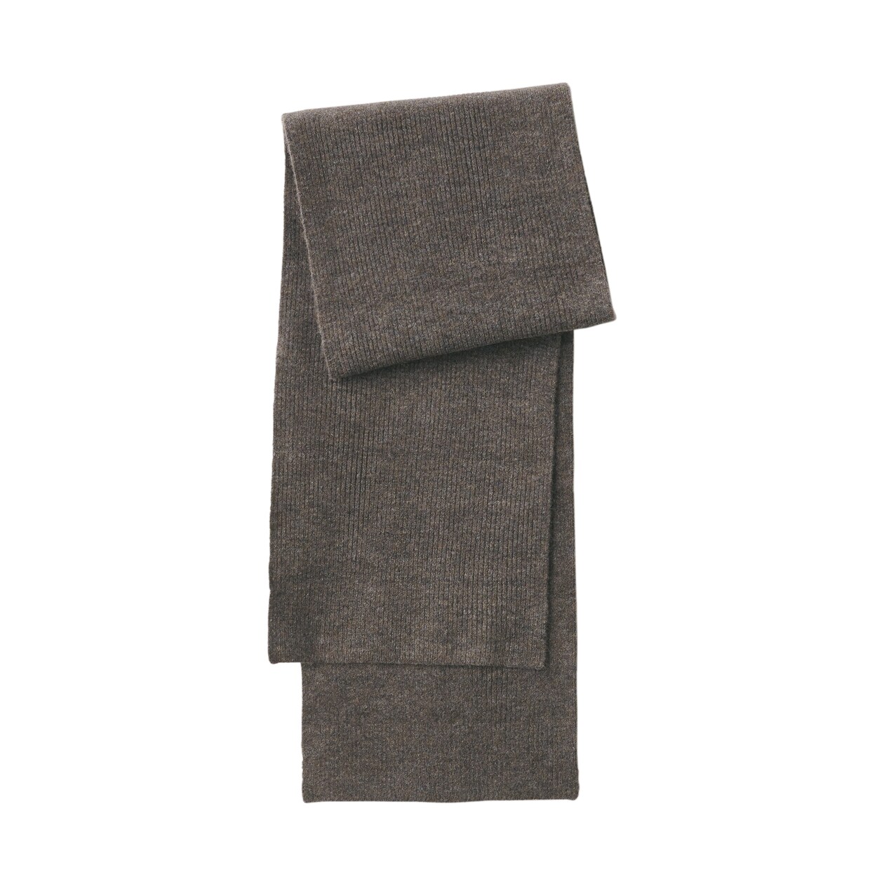 再生ポリエステル混　リブ編み　マフラー　