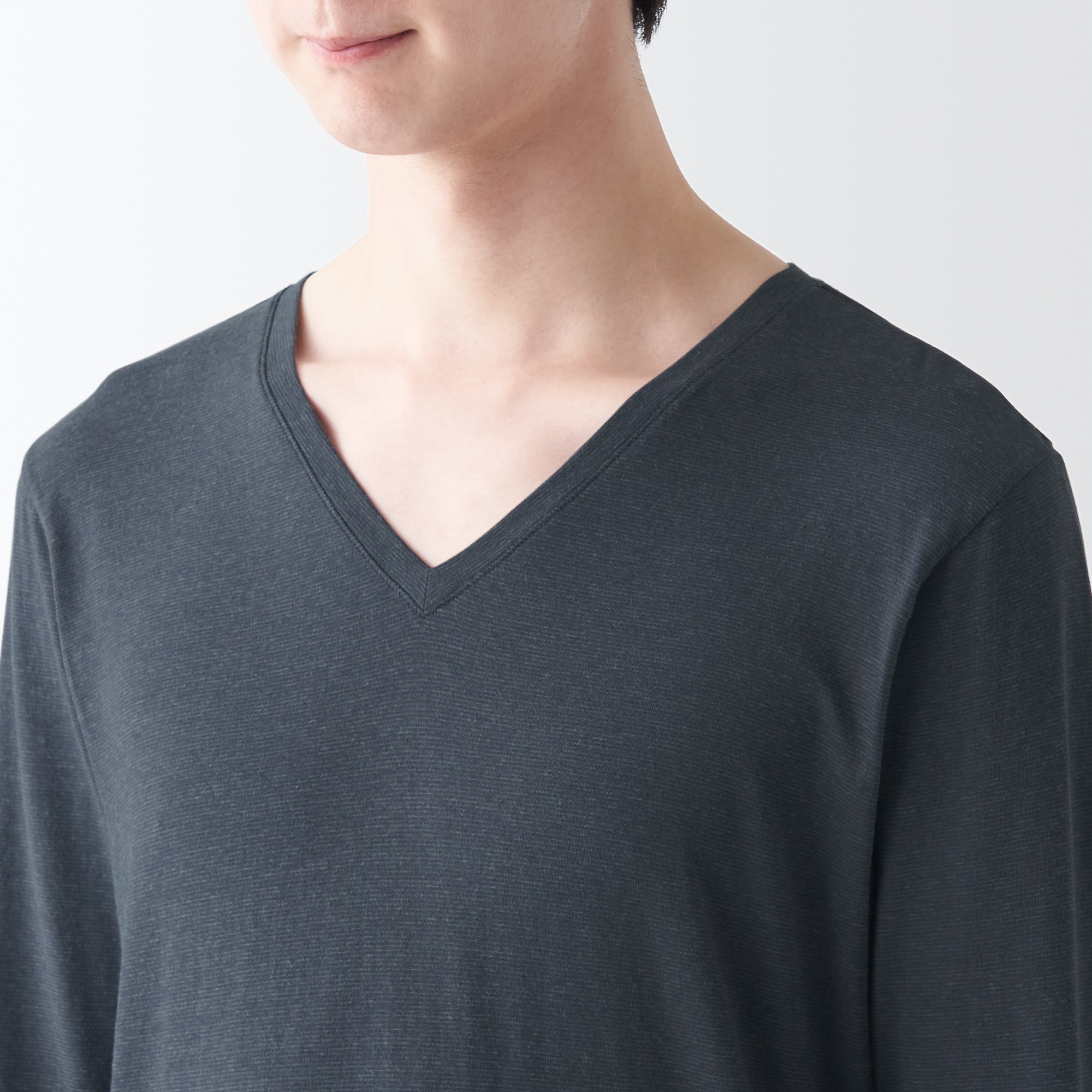 あったか綿　Ｖネック長袖Ｔシャツ（２０２３年仕様）