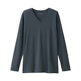 あったか綿　Ｖネック長袖Ｔシャツ（２０２３年仕様）