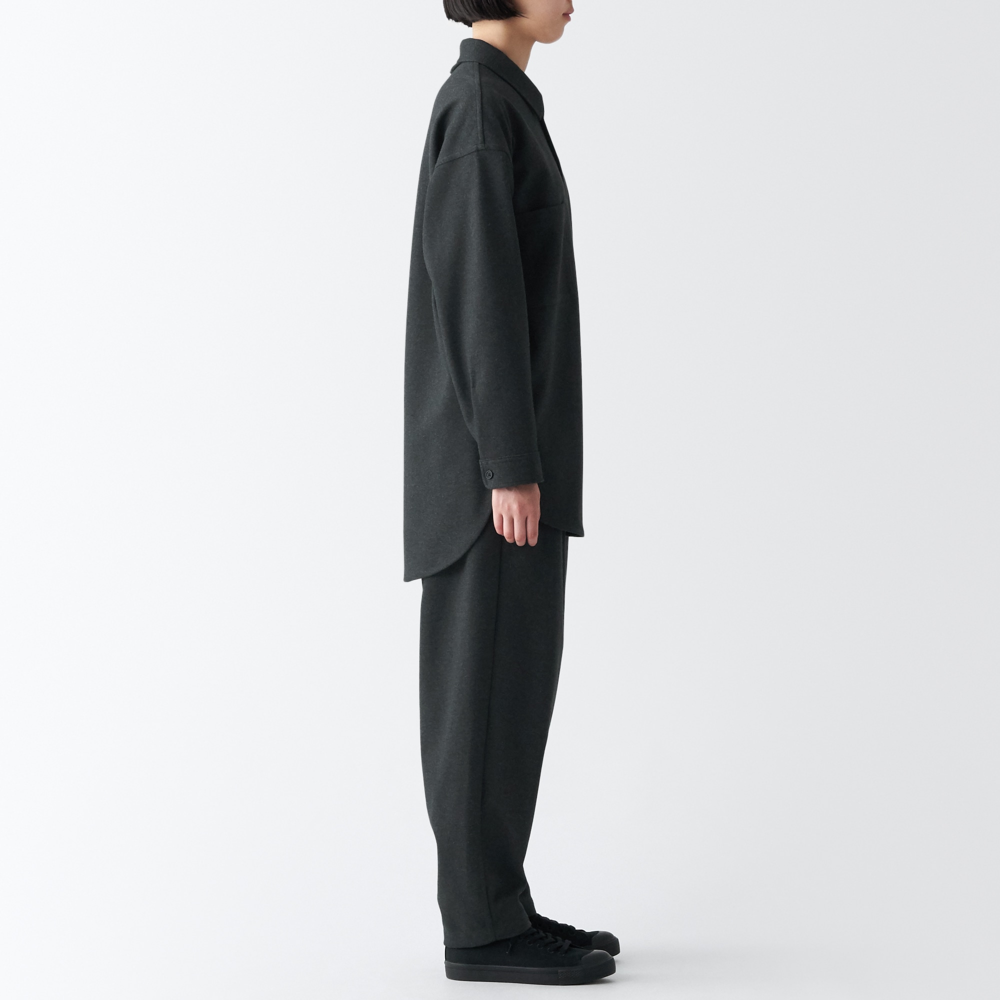 ストレッチ起毛長袖シャツ