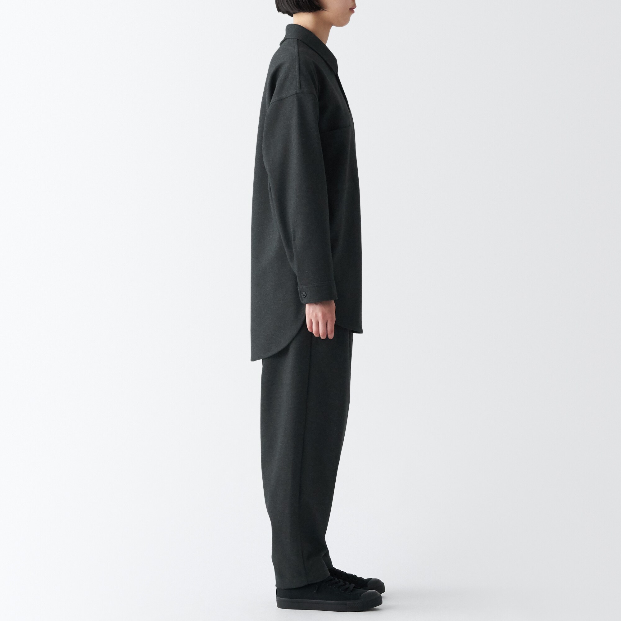 ストレッチ起毛長袖シャツ