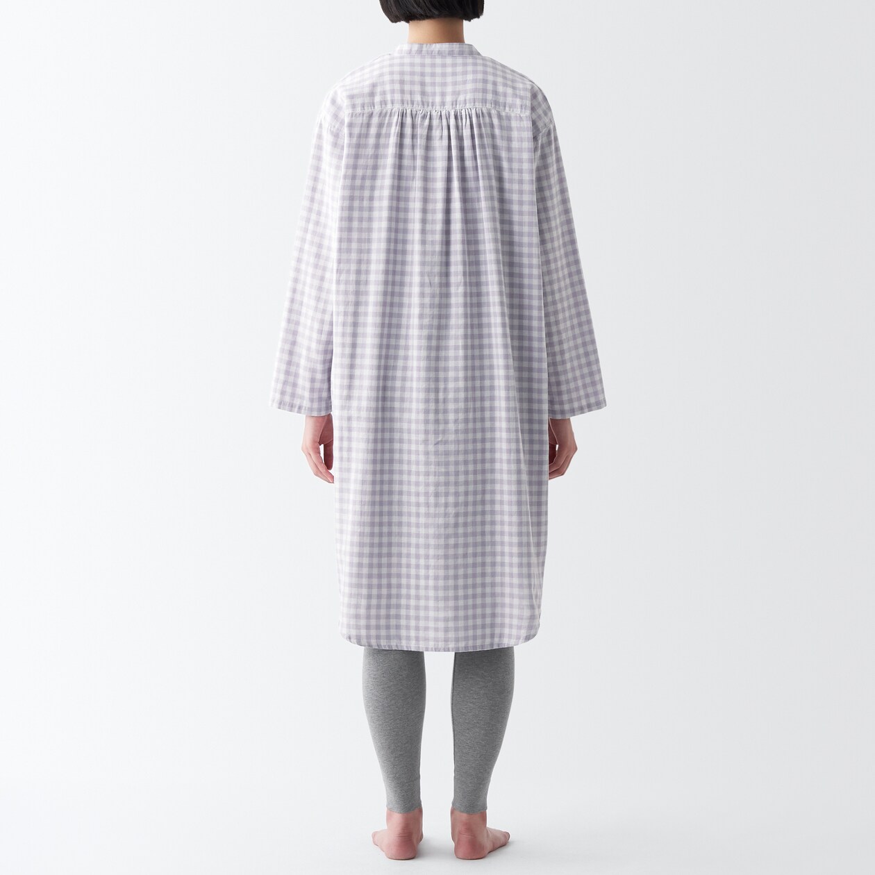 脇に縫い目のない　二重ガーゼパジャマ