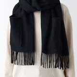 ウール　ポケット付き　ストール